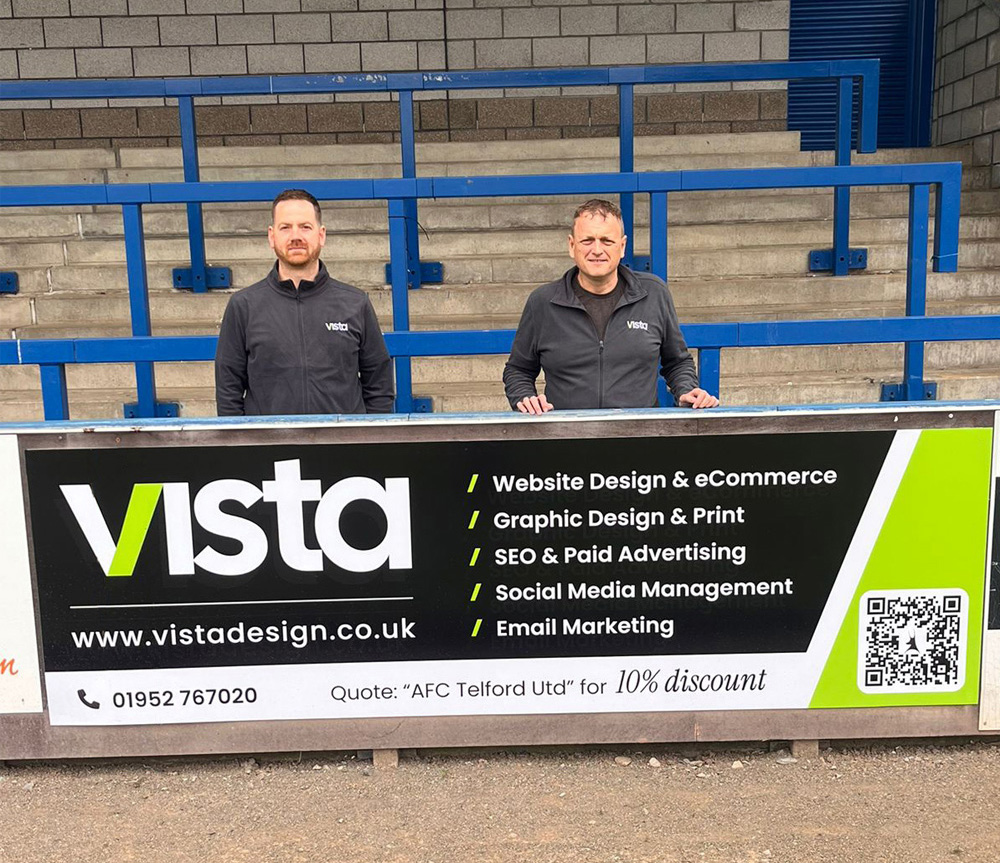 Vista Design proudly sponsors AFC Telford United